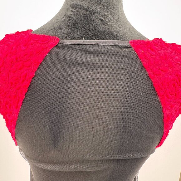 ABS Prom Maxi Dress Womens M Sleeveless Pink Lace‎ Mesh Fit Flare Mermaid Girlie - Picture 6 of 8